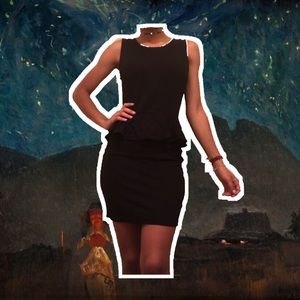 Forever 21 Black Peplum Bodycon Dress